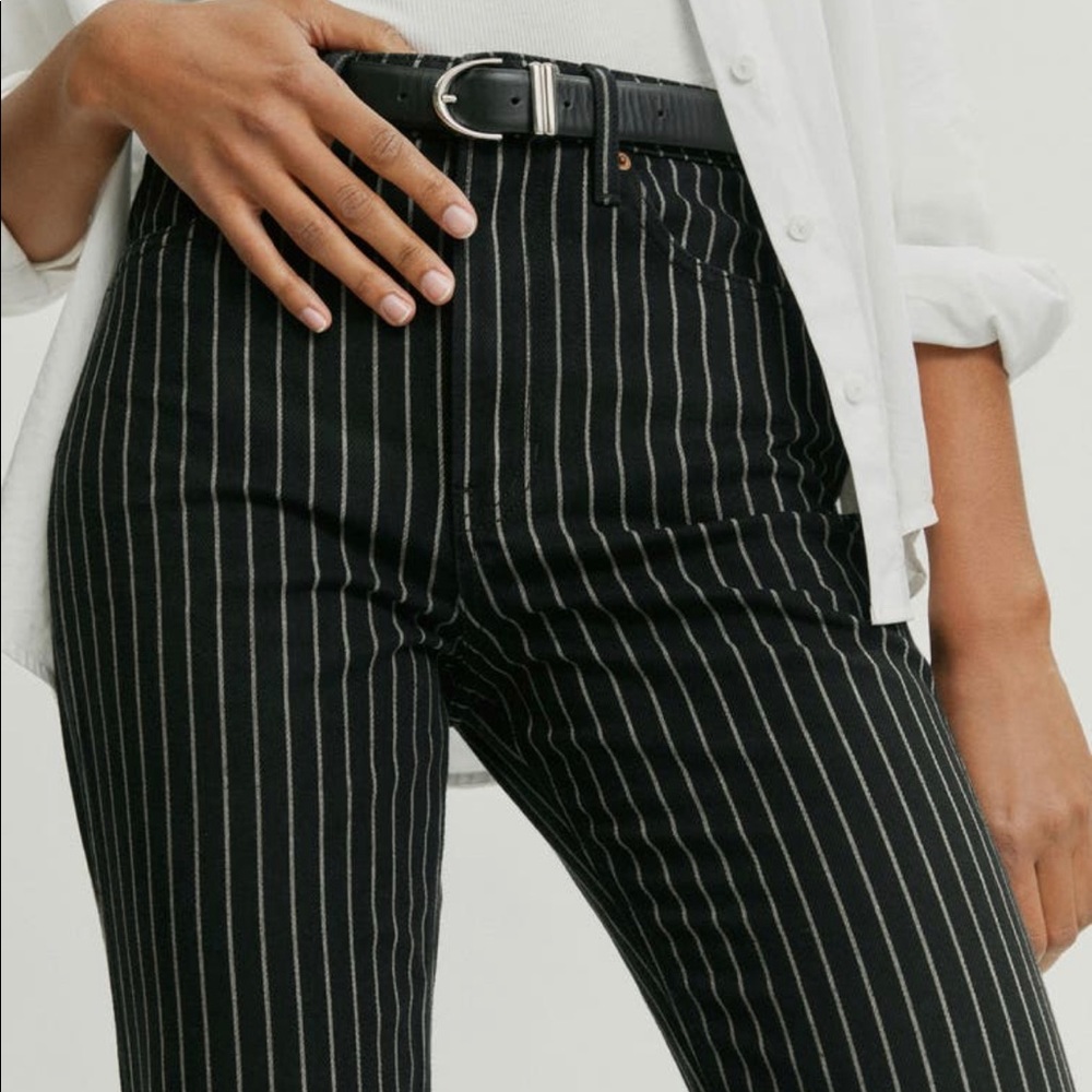 Reformation Georgia Pinstripe Jeans